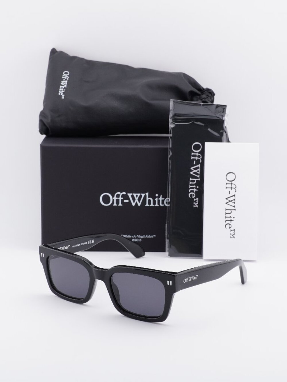 Off-White OERI108 MIDLAND 1007 Square Sunglasses – Black / Grey